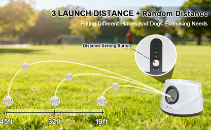 Automatic Dog Ball Launcher with Adjustable Distance