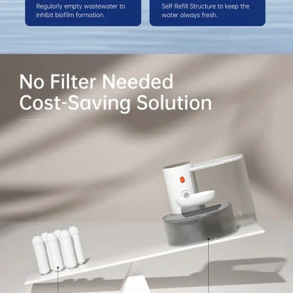 Fresh Water Smart Self-Refill Cat Water Fountain – Wireless & No Filter Needed