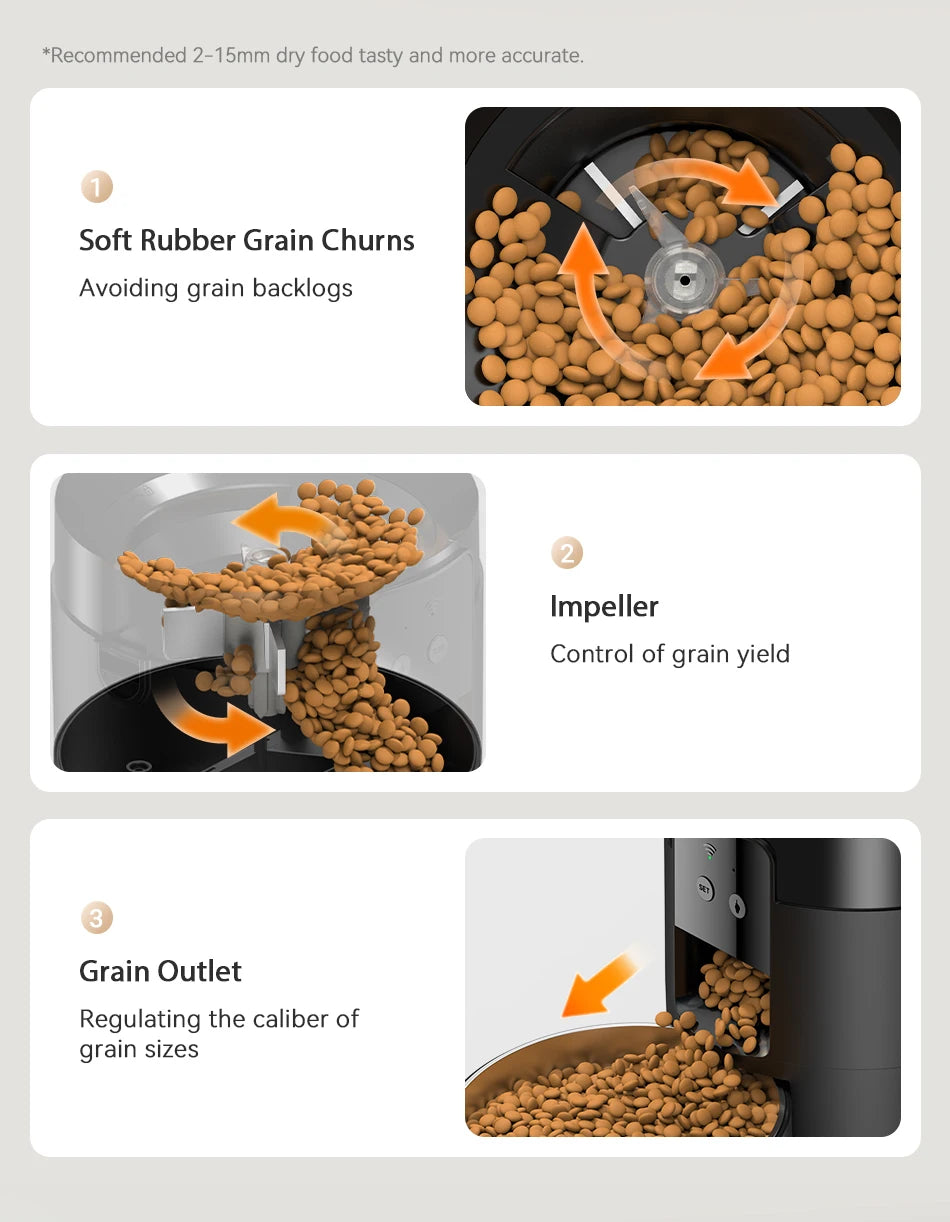 Automatic Cat & Dog Feeder – Smart App-Controlled Food Dispenser (2L Capacity)