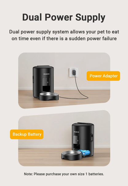 Automatic Cat & Dog Feeder – Smart App-Controlled Food Dispenser (2L Capacity)