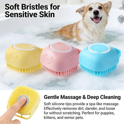 2-in-1 Pet Bath & Massage Brush