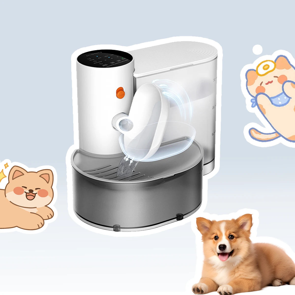 Fresh Water Smart Self-Refill Cat Water Fountain – Wireless & No Filter Needed