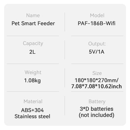 Automatic Cat & Dog Feeder – Smart App-Controlled Food Dispenser (2L Capacity)