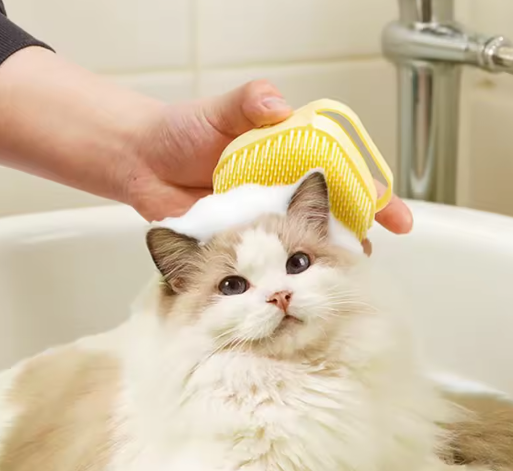 2-in-1 Pet Bath & Massage Brush